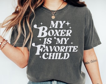 Retro Boxer Dog Mama Comfort Colors Dog Mom TShirt, Funny Boxer Dog Owner Shirt, Boxer Dog Lover Tee, Gift For Boxer Dog Mom T Shirt