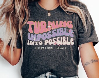 Retro Pastel Occupational Therapy TShirt, Gift For Pediatric OT Assistant, Christmas Gift For Occupational Therapist, Relatable OT Humor Tee