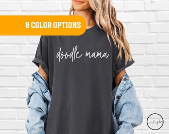 Goldendoodle Womens Comfort Colors® Shirt, Cute Golden Doodle Mom TShirt, Women's Oversized Tee Shirt For Golden Doodle Mama, Dog Mom Gift