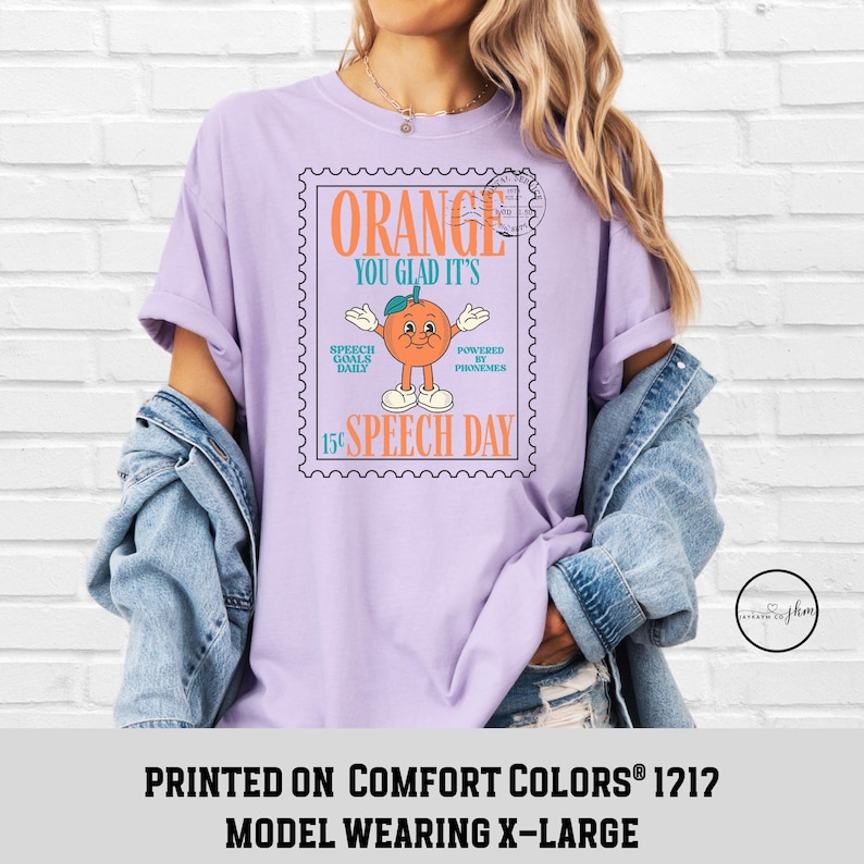 Camiseta Comfort Colors para terapia del habla, camiseta SLP, camiseta SLPA, regalo para terapeuta del habla, logopeda, camiseta para logopeda Orchid