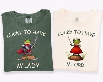 Comfort Colors Frog St Patricks Day Couples Shirts, Funny Husband Wife Matching Honeymoon Tees, Boyfriend Girlfriend TShirts