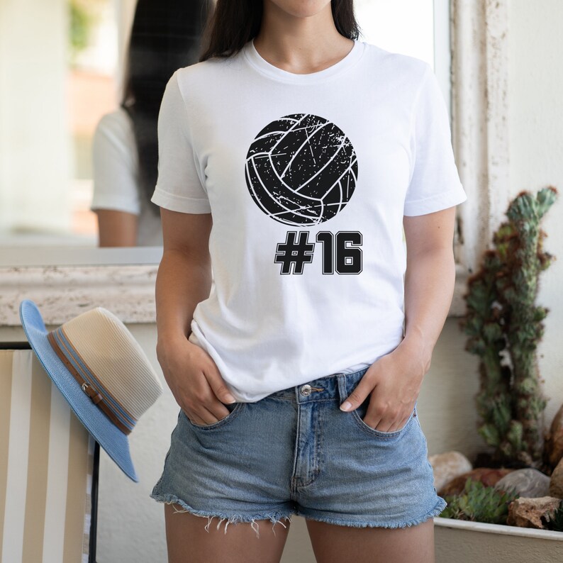 Personalized Volleyball Shirt With Volleyball Player Number Etsy