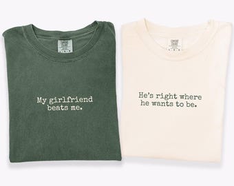 Inappropriate Husband Wife Matching Honeymoon Tees, Boyfriend Girlfriend Adult Humor