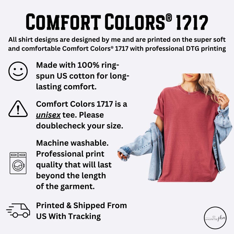 Pu&ograve; includere: Una t-shirt a maniche corte color rosso scuro a tinta unita realizzata in 100% cotone americano filato ad anello. Il testo sull'immagine recita COMFORT COLORS 1717, specificando che il capo &egrave; una t-shirt unisex, lavabile in lavatrice e stampata DTG.