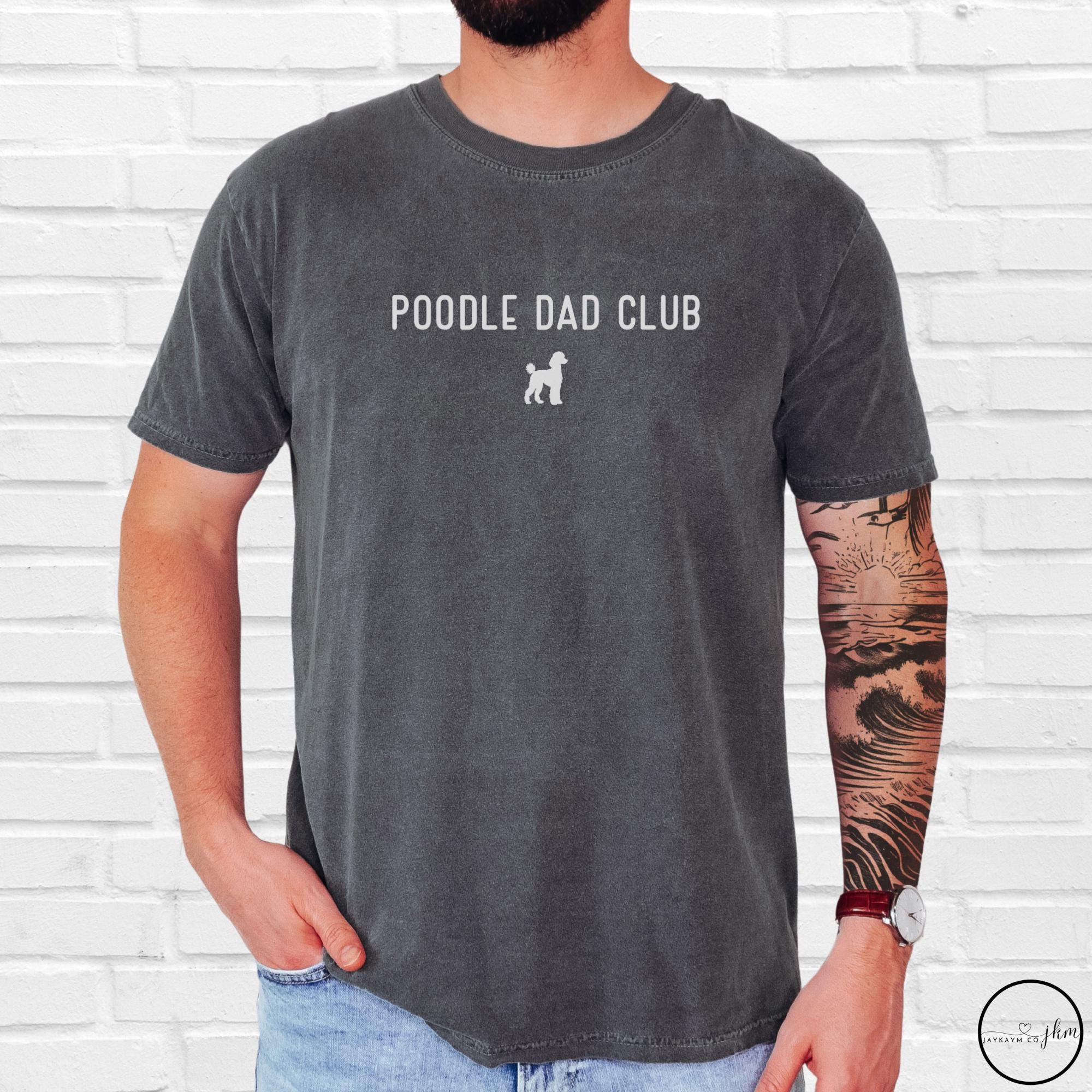 Standard Poodle Dog Dad Comfort Colors Shirt, Poodle Dad TShirt, Poodle Lover Birthday Gift For Dad, Minimalist Dog Dad Tee Fathers Day