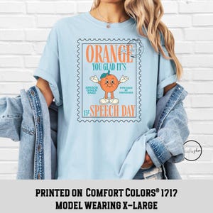 Camiseta Comfort Colors para terapia del habla, camiseta SLP, camiseta SLPA, regalo para terapeuta del habla, logopeda, camiseta para logopeda Chambray