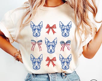Camiseta del 4 de julio para mamá de perro Fox Terrier, camiseta para dueño de perro Fox Terrier, camiseta patriótica para amantes de los perros Fox Terrier, camiseta para mamá de perro