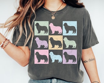 Minimalist Newfoundland Comfort Colors® Spring Shirt, Easter Newfie Dog Owner TShirt, Gift for Dog Lover Newfoundland, Newf Dog Mama T-Shirt