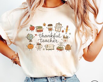 Thanksgiving Teacher Shirt, Comfort Colors Teacher Tee