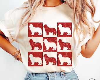 Minimalist Newfoundland Comfort Colors® Valentines Day Shirt, Newfie Dog Mom TShirt, Gift for Dog Lover, Newf Dog Mama Tee, Dog Owner Gift