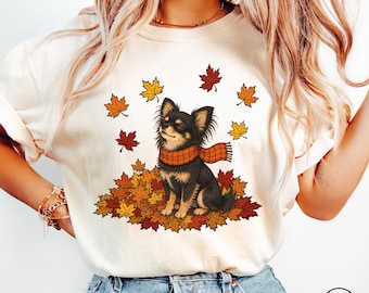 Chihuahua Shirt, Comfort Colors Fall Chihuahua TShirt