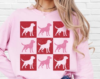 Valentines Day Labrador Retriever Comfort Colors Long Sleeve TShirt, Lab Dog Mom Shirt, Gift for Dog Lover, Labrador Retriever Mama Tee