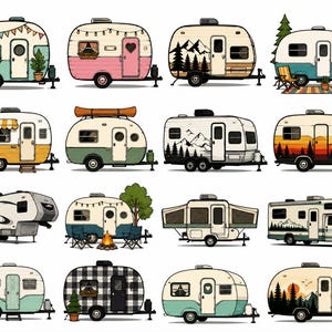 Camper SVG Bundle | RV Life, Camping Trailer Designs (Cricut Files)