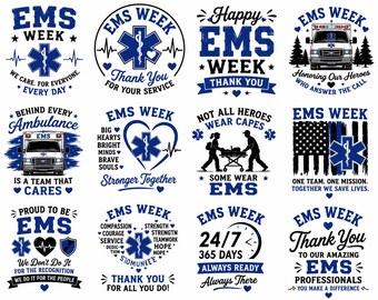 EMS Week SVG Bundle | EMT Appreciation, Paramedic Designs (Cricut Download)