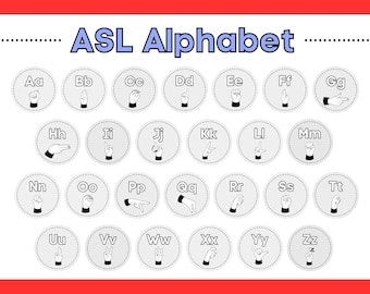 ASL Alphabet Printable for Kids