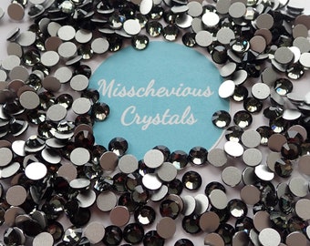 Black Diamond flatback glass rhinestones, bling, wholesale, sparkle, craft, costume embellishment , burlesque, dancing, glamour