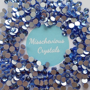Light Sapphire flatback glass rhinestones, bling, wholesale, sparkle, craft, costume embellishment , burlesque, dancing, glamour