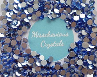 Light Sapphire flatback glass rhinestones, bling, wholesale, sparkle, craft, costume embellishment , burlesque, dancing, glamour