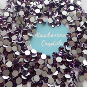 Amethyst flatback glass rhinestones, bling, wholesale, sparkle, craft, costume embellishment , burlesque, dancing, glamour