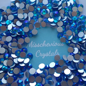 Capri Blue AB flatback glass rhinestones, bling, wholesale, sparkle, craft, costume embellishment , burlesque, dancing, glamour