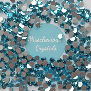 Aqua flatback glass rhinestones, bling, wholesale, sparkle, craft, costume embellishment , burlesque, dancing, glamour