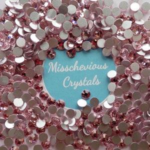 Light Rose flatback glass rhinestones, bling, wholesale, sparkle, craft, costume embellishment , burlesque, dancing, glamour