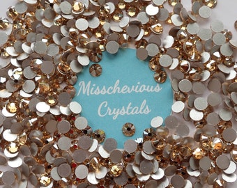 Crystal Golden Shadow flatback glass rhinestones, bling, wholesale, sparkle, craft, costume embellishment , burlesque, dancing, glamour