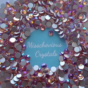Peach AB flatback glass rhinestones, bling, wholesale, sparkle, craft, costume embellishment , burlesque, dancing, glamour