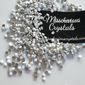 Chalk white rhinestones