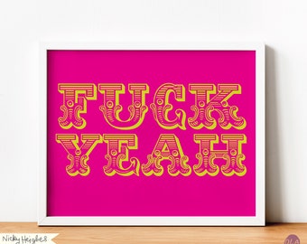 Risograph Poster Anarchy F*ck Yeah!