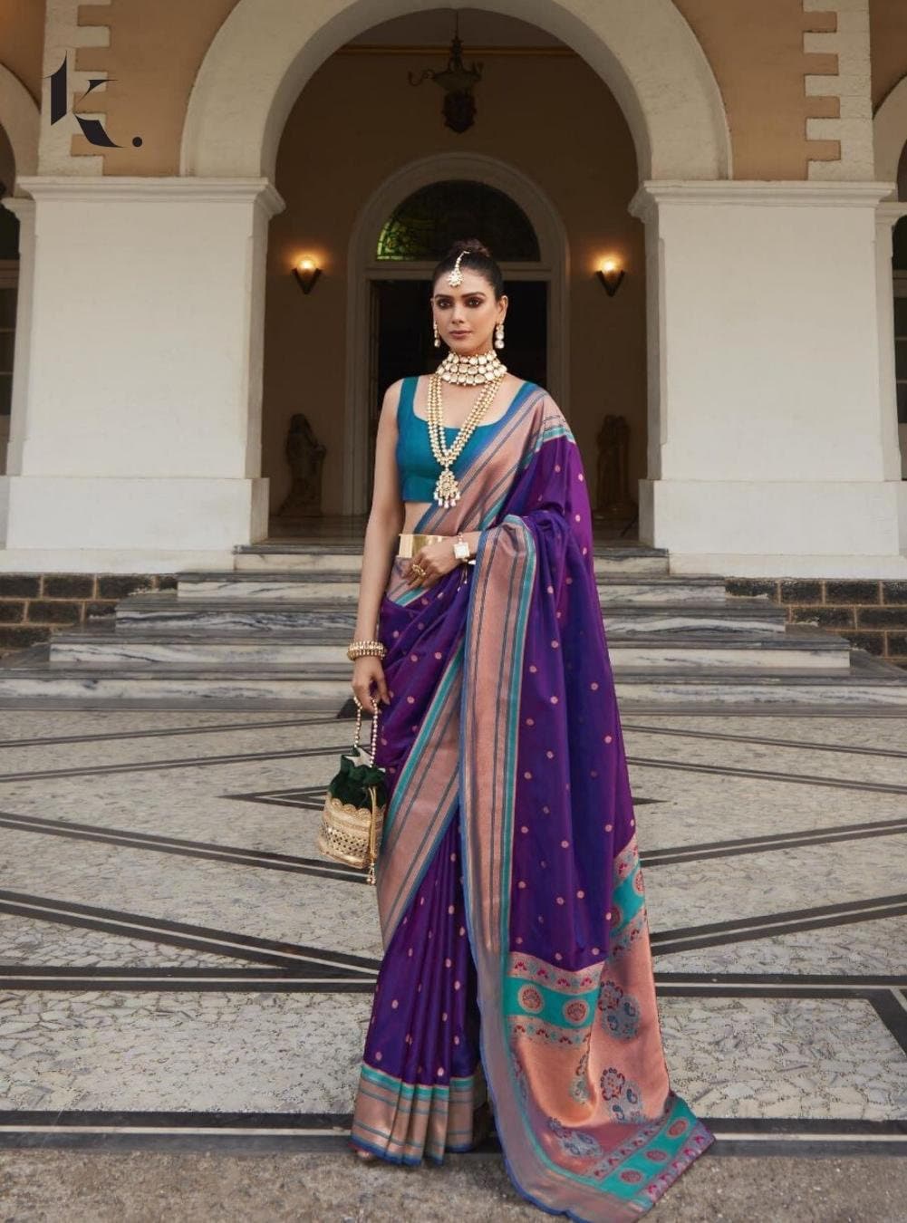 Paithani saree clearance look for wedding