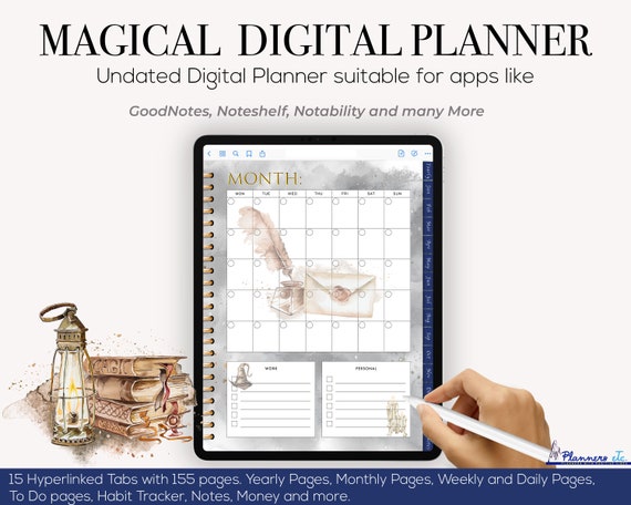 Magical Digital Planner GoodNotes iPad Planner Monthly Tabs | Etsy