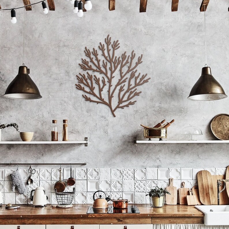 Metal Wall Decor, Coral Sea Decor, Sea Lovers Gift Idea Metal Sign