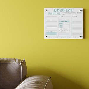 Acrylic Dry Erase Board, Wall Chart Daily Routine, Family Planner, Home ...