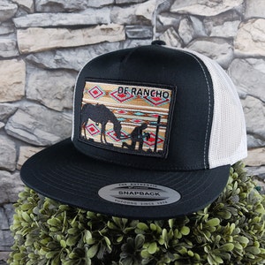 DE RANCHO Adjustable Snapback Hat Meshback Cap | Gorra De Malla