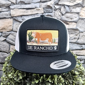 DE RANCHO Adjustable Snapback Hat Meshback Cap | Gorra De Malla
