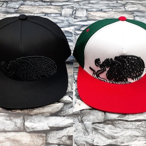 Escudo Mexicano Mexican Eagle Hat | Mexican Flag | Aguila Mexicana Adjustable Snapback Cap