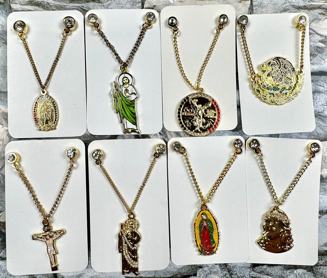 San Judas Cristo Emblema Mexicano Chain Pins Hat Pin Pin De Cadena Para