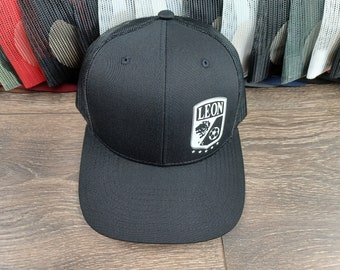 Club Leon Hat | Club Leon Adjustable Snapback  Meshback Cap | Logo Made Of Vinyl