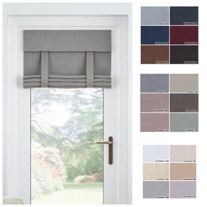 French Door Curtains Textured DimOut French Window Shades white Off French Door Shades beige Navy Blue gray No Drill Ready To Install Shade