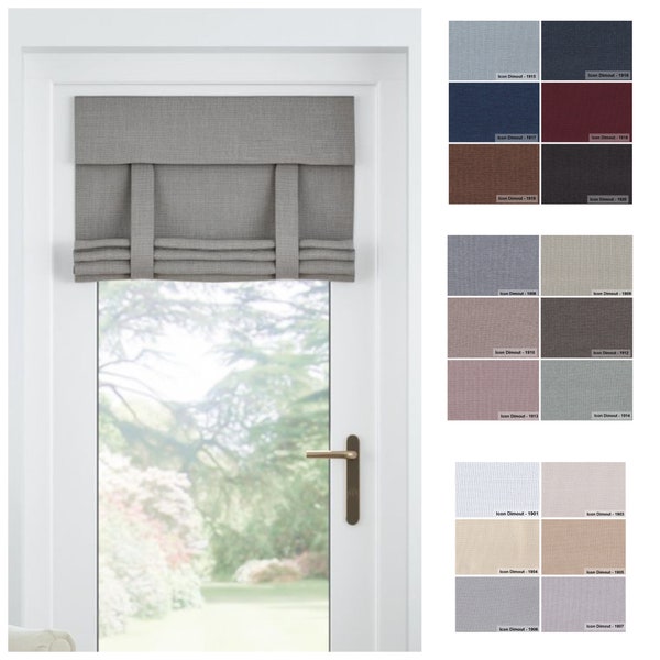 French Door Curtains Textured DimOut French Window Shades white Off French Door Shades beige Navy Blue gray No Drill Ready To Install Shade