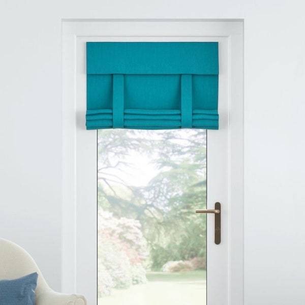 French Door Curtains Blackout French Window Shades white Off French Door Shades Tan Green Navy blue shades No Drill  Ready To Install Shade