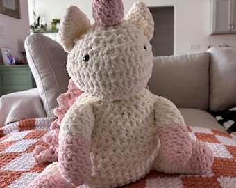 Handmade Crochet Unicorn Stuffed Animal: Cuddly Plush Toy