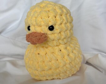 Handmade Crochet Fluffy Rubber Duck Stuffed Animal