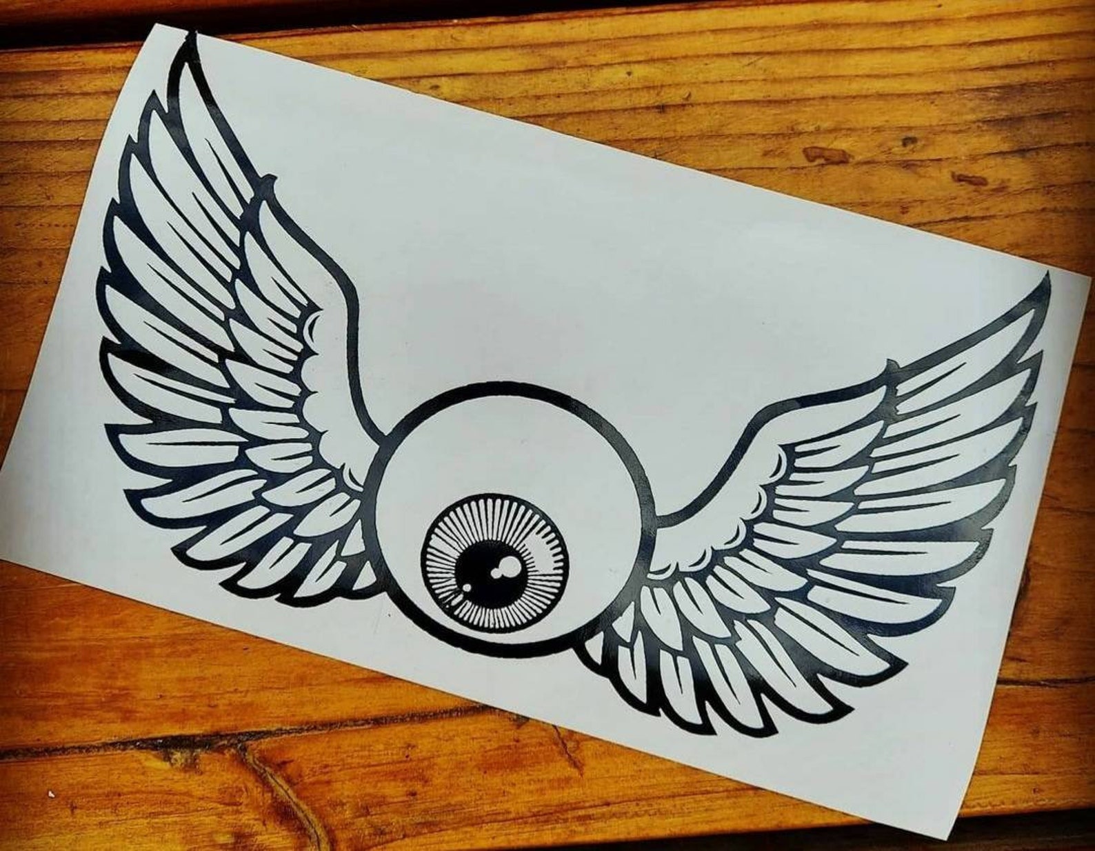 Custom Crafted Vinyl Flying Eyeball Decal design Etsy