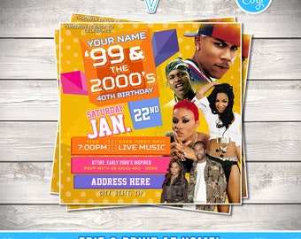 EDITABLE 30th Birthday Party Invitation - 106 and Park Themed Flyer - 99 & the 2000s Party Template - Party Invitation - Printable Download