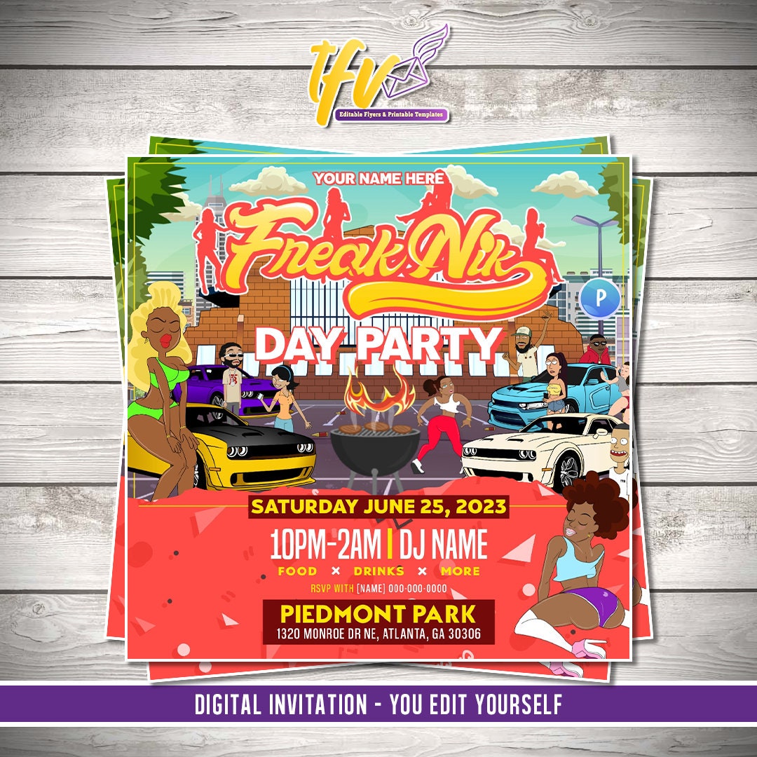 Freaknik Kickback Flyer Party Flyer Template Premade Etsy Freaknik Kickback Flyer Party Flyer Template Premade Etsy