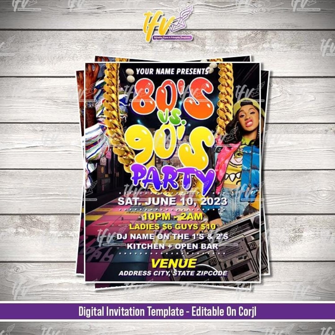 90s Party, 80s 90s Party, 80s Vs 90s, 80s and 90s, 80s Vs 90s Flyer ...