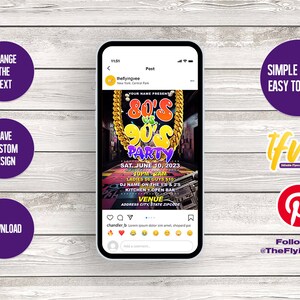 80s Vs 90s Party Invitation, Retro Party Invitation, Birthday Flyer