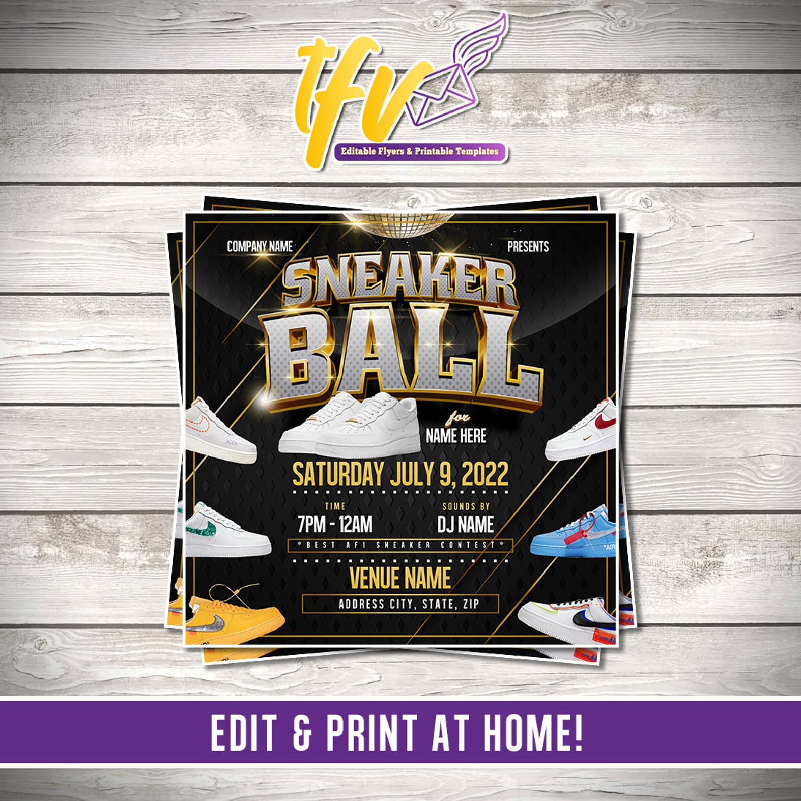 digital-invitation-sneaker-ball-sneaker-ball-party-flyer-etsy